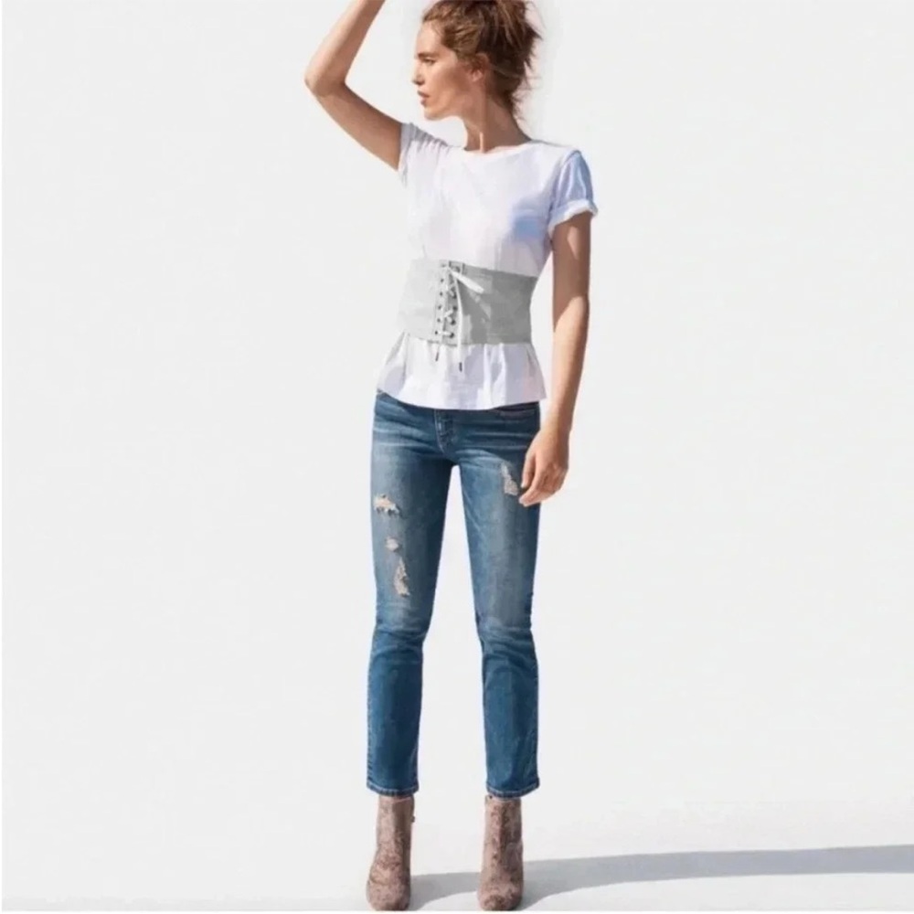 Pilcro Anthropologie Mid Rise Slim Straight Jeans Size 28